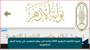 نتيجة الثانوية الأزهرية 2025 متاحة الآن برقم الجلوس على بوابة الأزهر الإلكترونية